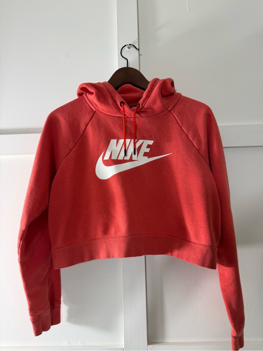 Nike Red Cropped Hoodie